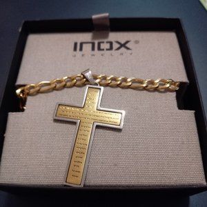 Men's Inox stainless steel thick chain 30 inches with spinning cross
